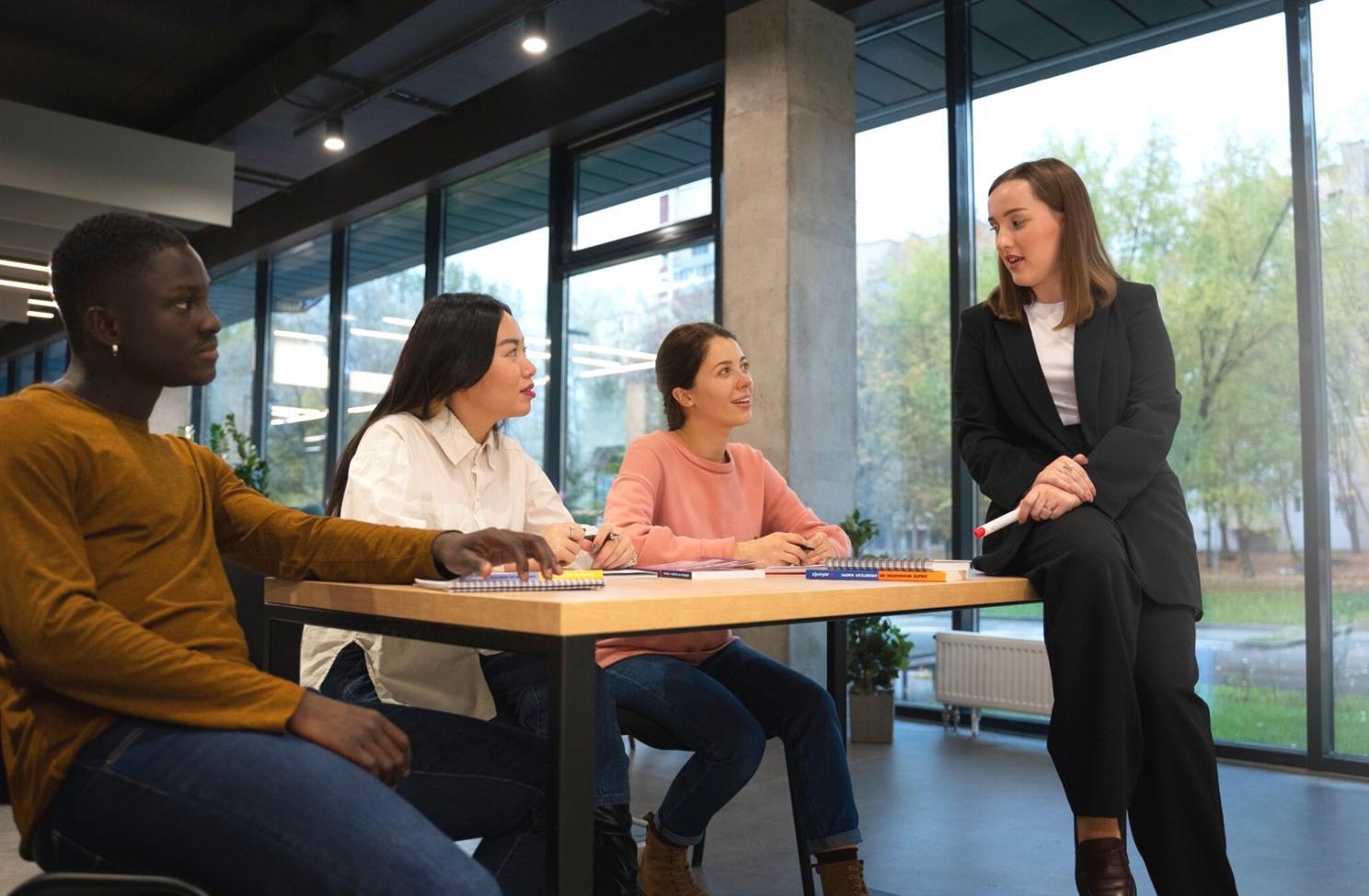 Präsentation während eines Intensivseminars
